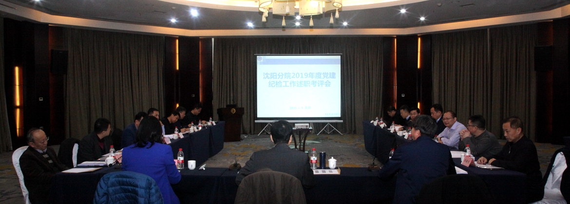 沈陽分院召開分院系統(tǒng)2019年度黨建、紀(jì)檢工作述職考評會